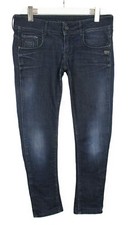 G-Star 5204 Jeans Damen W31/L28 Skinny Zip Fly Verblichen Whiskers Low Rise