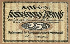 Dresden Amtshauptmannschaft 25Pf 1921 Kfr. Ausgabe Y bis 30.9.1921 (2)