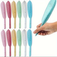 2 x Federkiel Stift schwarz