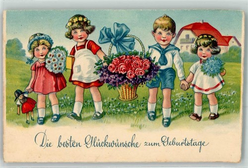 39416383 kinder korb blumen - 39416383,