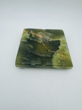 Antiker Art Deco Aschenbecher Onyx Vintage Marmoriert Frankreich