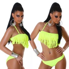 Bikini Badeanzug Fransen Push