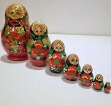 Wooden Russian Matroschka 7tlg Sergiev Posad  Babuschka Handmade Nesting Doll 