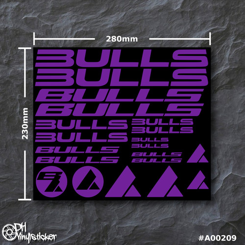 Bulls sticker lila - bulls, |