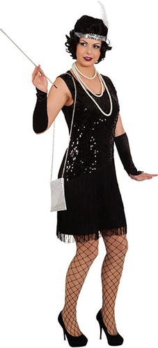 Charlestonkleid jacky schwarz - charlestonkleid,