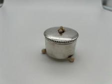 Deckeldose Silber Schwedisch Mit Kugelfüßen Von 1929