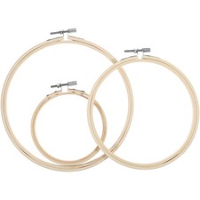 Stickrahmen bambus rund - bambus, set
