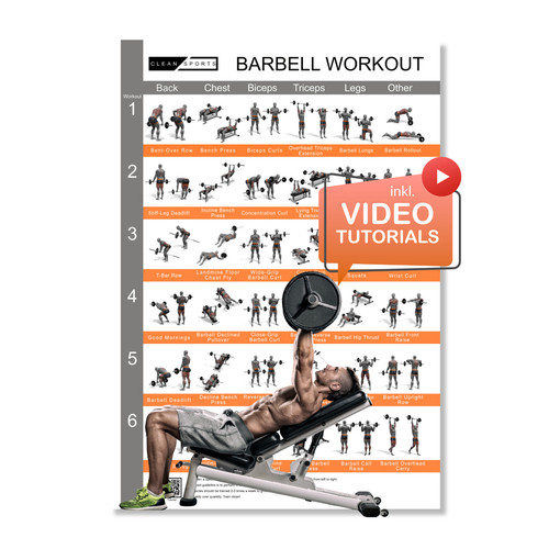 Langhantel workout poster - langhantel,