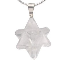 Bergkristall Merkaba Anhänger ca. 2,3 x1,4 cm achtstrahliger Stern | Schmuck