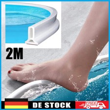 Bad Wasserbarriere Silikon Duschdichtung Duschkabine Boden Dichtleiste Dusche 2M