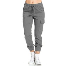 Damen Stretch Cargohose Arbeitshosen Herbst Haremshose Trainingshosen LaufhosenF