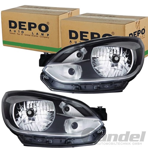 Depo scheinwerfer schwarz - 2x,