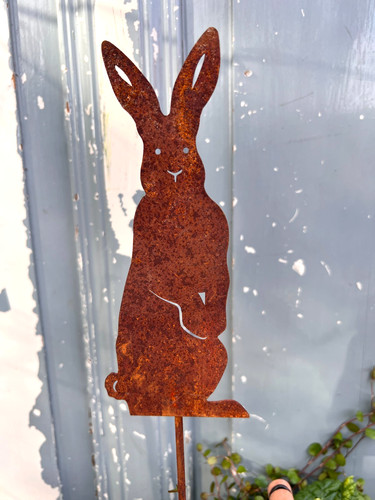 Gartenstecker osterdeko hase - gartenstecker,