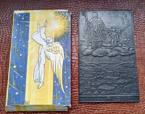 1929 weihnachts plakette von - weihnachts,