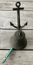 Glocke Schiffsglocke Anker Messing Antik