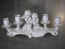 Gigantischer Kerzenleuchter Hutschenreuther, Putto, K. Tutter, 41cm!, 4-flammig