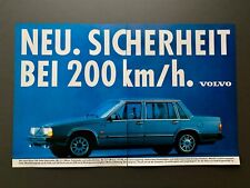 Volvo 740 Sicherheit bei 200 km/h Oldtimer 1983 Vintage Advert Werbung Reklame