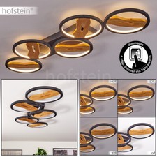 LED Decken Leuchte Lampe dimmbar Holz/schwarz Ess Schlaf Wohn Zimmer Beleuchtung