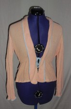 vintage, kurzer rosa Morgenmantel, Hausmantel, Silvana Interlockwäsche Gr. 46