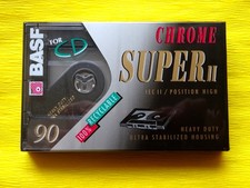 1x BASF Chrome Super II 90 Cassette Tape 1993-1994 + OVP + SEALED +
