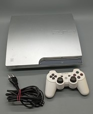 PS3 Konsole + Zubehörpaket Silber + Controller & USB Kabel + Strom & HDMI Kabel
