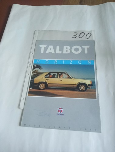 Auto prospekt talbot - auto,