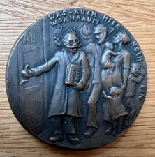 Seltene Bronzeguss Medaille Karl Goetz 1921