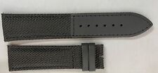22mm Mühle Echt Leder-Textil Materialmix Uhrenarmband grau