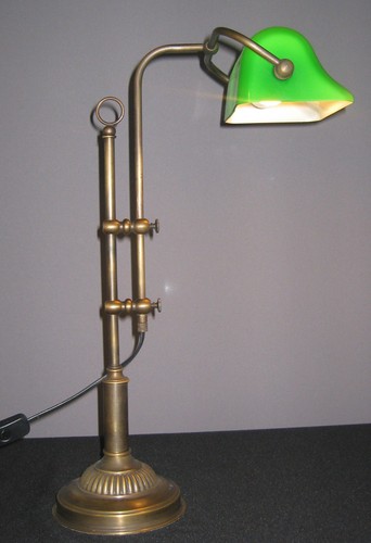 Bankerlamp messinglampe - ,