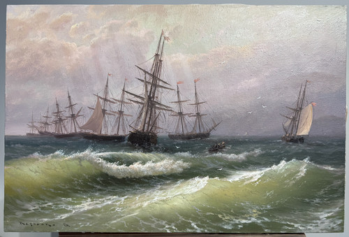 Meer sturm segelschiff - meer,