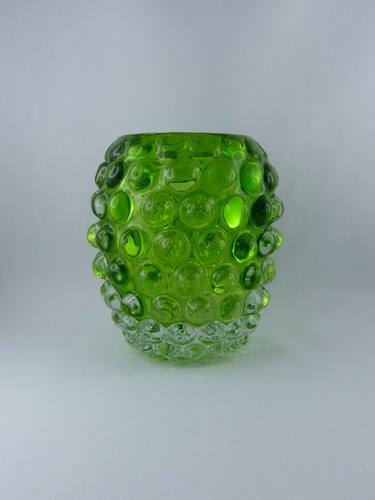 Vintage glas vase noppenglas - vintage,