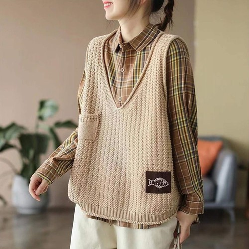 ärmelloser pullover pulli - Ärmelloser,