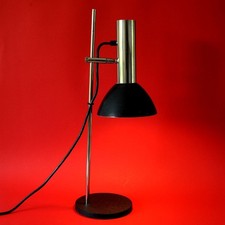 SCHREIBTISCHLAMPE, Chrom / schwarz, 60er Jahre
