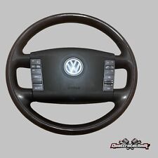 Holz Leder Lenkrad VW Phaeton Touareg Multifunktion Myrthe Braun 3D0419091R NKS