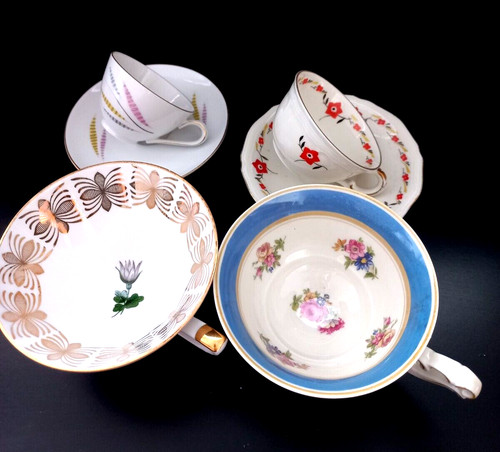 Vintage porzellan tassen - vintage, set