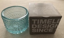 iittala Kastehelmi Votiv 64 mm Oiva Toikka 1964 Sea Blue — nicht benutzt
