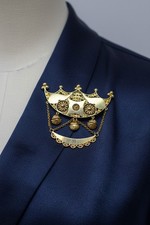 14K Gelbgold Brosche in