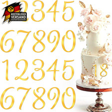Zahlen Deko Torte 09 Gold