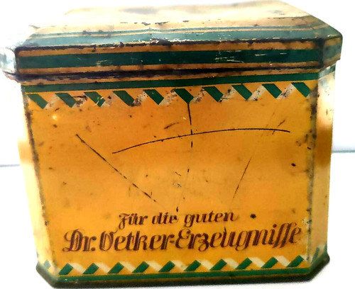 Blechdose oetker 50er - blechdose,