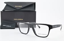 DOLCE GABBANA Brille DG 3362 504 53-20 145 Glanz Schwarz Viereck Acetat Herren M