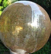 20cm Groß Glas Kugel Klar Garten Craque Lightball Gold Dekokugel Glaskugel