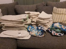 Stoffwindel Set: 20x Prefolds, 20x Mullwindeln, 5x Einlage, 6x Überhose 