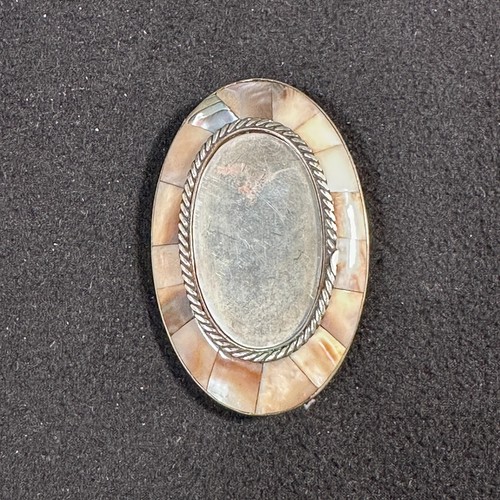 Vintage brosche perlmutt - brosche,