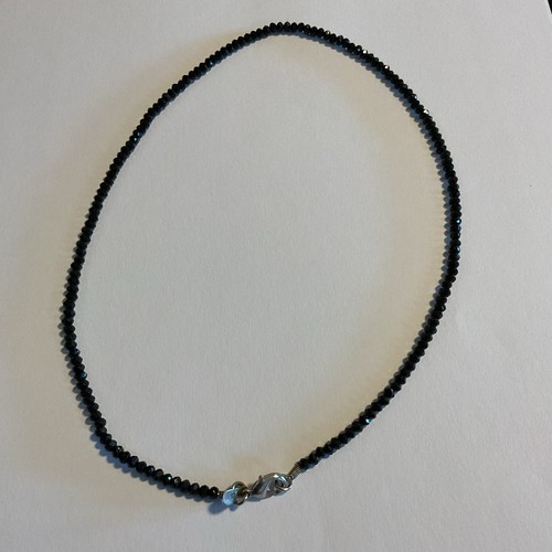 Edle schwarze spinell kette - spinell,