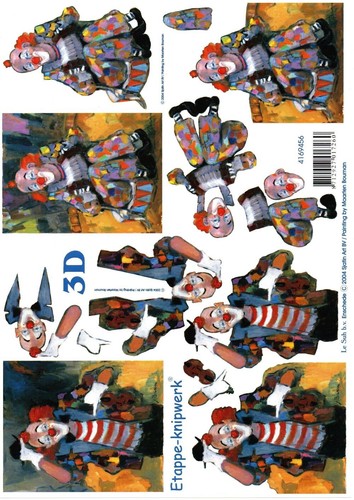 Bogen clowns - ✂, 3d-bogen