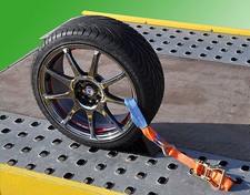 4Stk Radsicherung, Autotransportgurt, Car-Lashing, Zurrgurt Autoanhänger Trailer