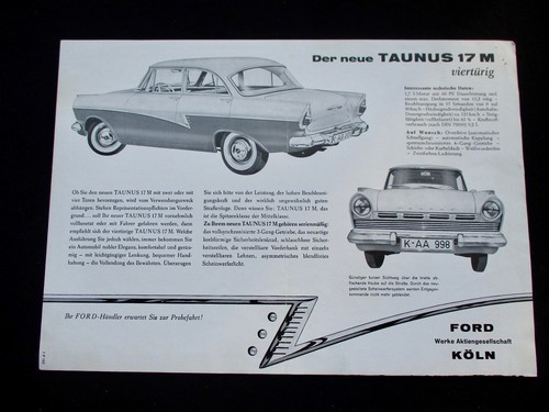 Der neue ford 17m 1957 - 17m, 1957/58