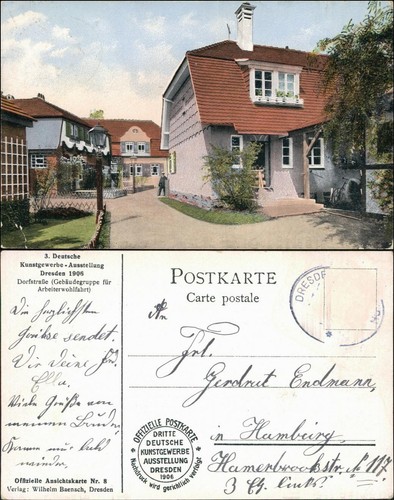 Ansichtskarte hellerau dresden - ansichtskarte, hellerau-dresden