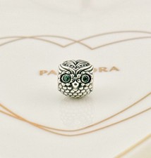 Neu Original Echt Pandora Sterlingsilber Weise Eule Tier Charm 791211CZN