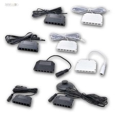 Mini AMP Verteiler schwarz/weiß, Anschluss-Adapter für zB LED-Leisten & Stripes